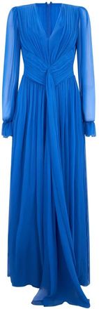 Alberta Ferretti Lange Jurk - Dames - Avondkleed - Blauw - S - Kleedjes