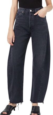 A Gold E Luna High Rise Pieced Taper Jeans In Possess