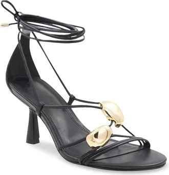 BCBGeneration Quilan Ankle Wrap Sandal in Black at Nordstrom, Size 7.5