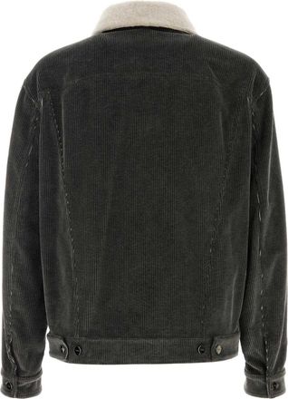 Fendi Mens Jacket Gray Cotton