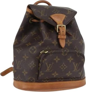 Louis Vuitton Pre-owned Backpacks, female, Brown, Size: ONE SIZE Pre-owned Montsouris Mini Backpack