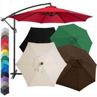 OEM Funda De Repuesto Para Sombrilla De 8 Varillas, Toldo De Repuesto Para Sombrilla, 3 M / Toldo De Repuesto Redondo Que Se Adapta A Sombrillas Rectas O 