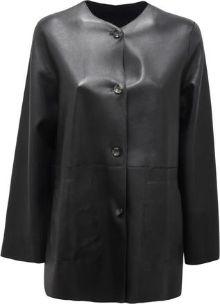 The Jack Leathers Dom Reversible Bonded Plong&eacute;e Jacket - Dames - Leren en Su&egrave;de Jassen - Blauw - L - Leer - Jassen