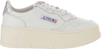 Autry White Medalist Platform Sneakers