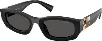 Miu Miu MUB04SF Asian Fit 16K08Z Womens Sunglasses Black Size 53