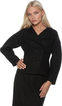 Alexia Admor Soren Crewneck Rounded Sleeve Blazer in Black at Nordstrom, Size 14