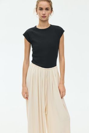 H&M Balloon Drawstring Trousers in Light Beige at Nordstrom, Size X-Large