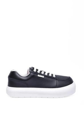Sunnei Leather Sneakers - Black/White