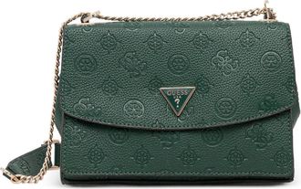 Guess Co Borsa a tracolla Cresidia con placca logo - Verde