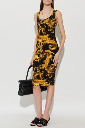 Versace Jeans Couture Fitted Dress, Womens, Black