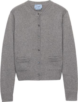 Prada cashmere cardigan - women - Regenerated Cashmere - 42 - Grey