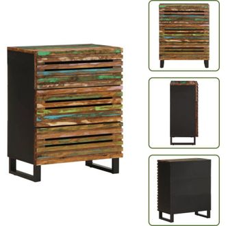 vidaXL The Living Store Credenza 60x34x75 cm in Legno Massello di Acacia - Credenza industriale