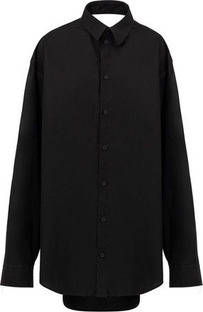 Balenciaga Black Cotton Long Womens Dress