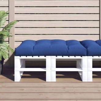vidaXL Cuscino per Pallet Blu Reale 120x80x12 cm in Tessuto Vidaxl