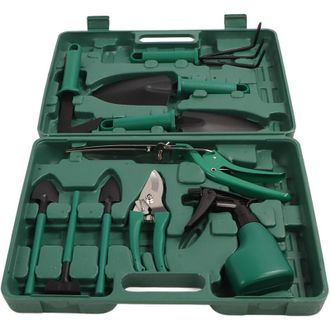OEM Nuevo Juego De 10 Herramientas Pr&aacute;cticas De Jardiner&iacute;a: Palas, Rastrillos, Azadas, Tijeras, Regadera Y M&aacute;s Para El Jard&iacute;n. Incluye Bolsa De Pe. -crezu