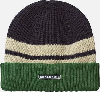 Sealskinz Mens Sealskinz Bittering Textured Beanie Navy - Green - Size: L/XL