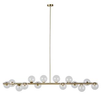 Maisons du monde L&aacute;mpara de techo con 14 bolas de metal dorado