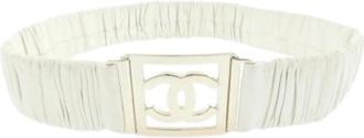 Chanel Pre-owned Vintage Belt - Dames - Vintage Accessoires - Wit - ONE Size - Leer - Vintage