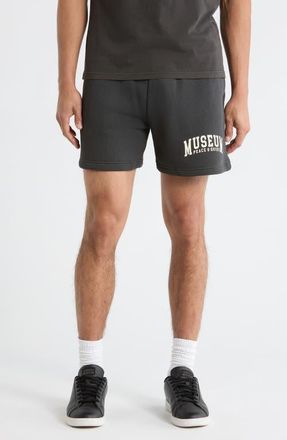 Museum of Peace and Quiet Logo Cotton Sweat Shorts in Black at Nordstrom, Size Xx-Large