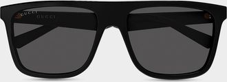 Gucci Men & apos;s GG2182S-001 Acetate Rectangle Sunglasses