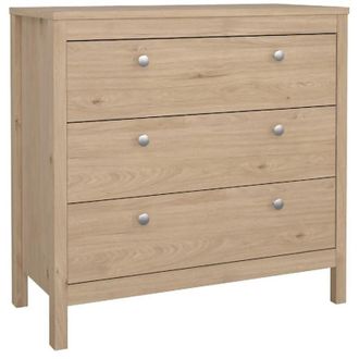 Dmora Dmora - Cajonera Sagar, C&oacute;moda Multiusos, C&oacute;moda De Dormitorio, Gabinete Con Cajones, 82x38 H80 Cm, Roble