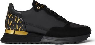 Mallet Footwear Popham Luxe Gloss Sneakers in Black /Gold at Nordstrom, Size 10