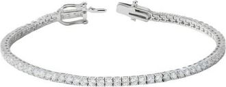 The M Jewelers NY The Pav&eacute; Tennis Bracelet in Silver at Nordstrom, Size 6.5