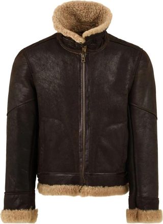 STEWART Sylvester Aviator Jacket - Heren - Jassen - Bruin - 3XL - Leer - Jassen