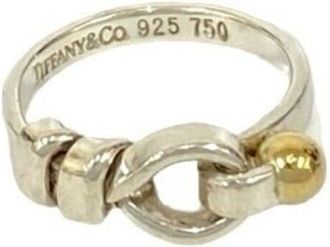 Tiffany & Co. Gold Silver Yellow Gold (18K) Silver 925 Band Ring (Pre-Owned)
