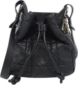 Dior Pre-owned Vintage Bucket Bag - Dames - Vintage Tas - Zwart - ONE Size - Leer - Vintage