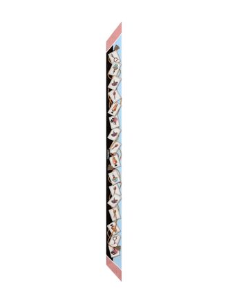 Dolce & Gabbana Perfume-print silk twill bandeau - Blue