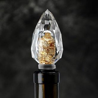 OEM Tap&oacute;n De Vidrio Para Vino, Tap&oacute;n Decorativo Transparente De Cristal Para Botellas De Vino Y Licores, Fabricado En Vidrio Y Silicona, 1 Unidad
