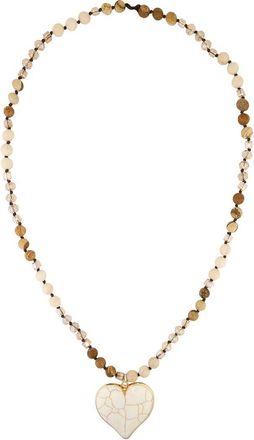 Saachi Saachi Heart Stone Beaded Necklace