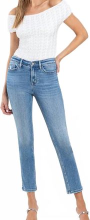 Flying Monkey Raven High Rise Slim Straight Jeans In Blue