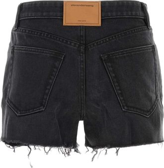Alexander Wang Womens Black Denim Shorts Fadedblack Exterior: Cotton Jean