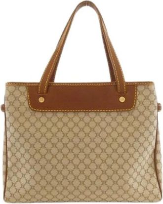 Celine Pre-owned Canvas Tote Bag - Dames - Vintage Handtas - Beige - ONE Size - Vintage