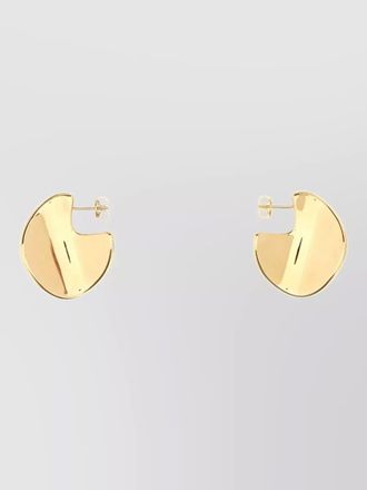 Bottega Veneta medium disc earrings curved design
