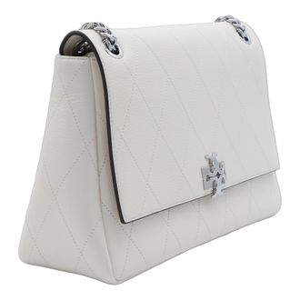 Tory Burch Quilted Leather Shoulder Bag - Gray