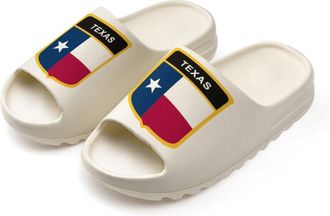 Generic Flag Of Texas State Slides for Women Men Soft Thick Bottom Coconut Slippers Sandals for Bathroom Beach