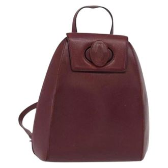 Cartier Pre-owned Backpacks, female, Red, Size: ONE SIZE Pre-owned Leather Backpack