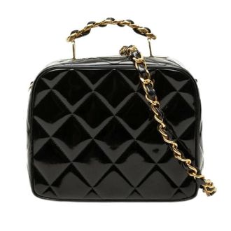 Chanel Pre-owned Matelasse Patent Leather 2way Shoulder Bag - Dames - Pre-owned - Zwart - Maat: ONE Size Leer