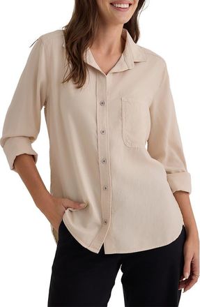 Bella Dahl Shirttail Button-Up Shirt in Moon Stone at Nordstrom, Size X-Small