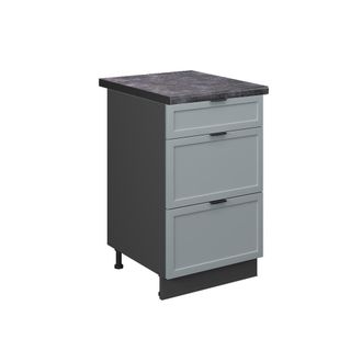 Vicco Mueble Bajo De Cocina Fame-line, Azul Claro-gris, 50 Cm, Et Antracita
