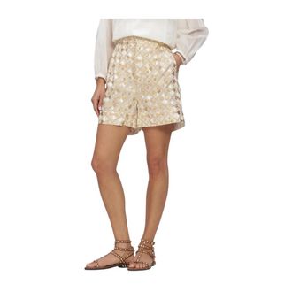 Greek Archaic Kori Short Shorts - Dames - Korte broeken - Beige - Maat: M Poliester