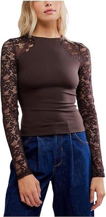 Free People No Excuses Long Sleeve Womens Clothing Hot Fudge : XS, Nylon/Spandex