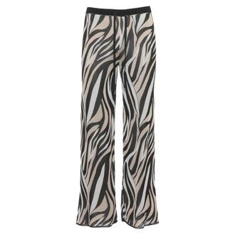 Marella Broeken, Dames, Zwart, M, Polyester, Mltelica Rechtvallende Broek