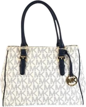 Michael Kors Pre-owned PVC 2way tote bag - Dames - Vintage Shopper - Wit - ONE Size - Vintage