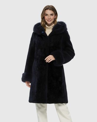 Gorski SHEARED CASHMERE GOAT PARKA WITH CASHMERE GOAT HOOD TRIM & CUFFS