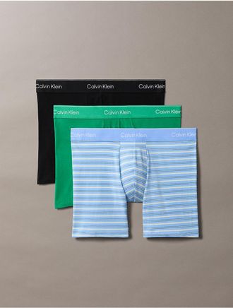 Calvin Klein Mens Icon Cotton Stretch 3-Pack Boxer Brief - Multi - M