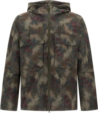 Herno Multicolor Tropical Pattern Ripstop Nylon Parka
